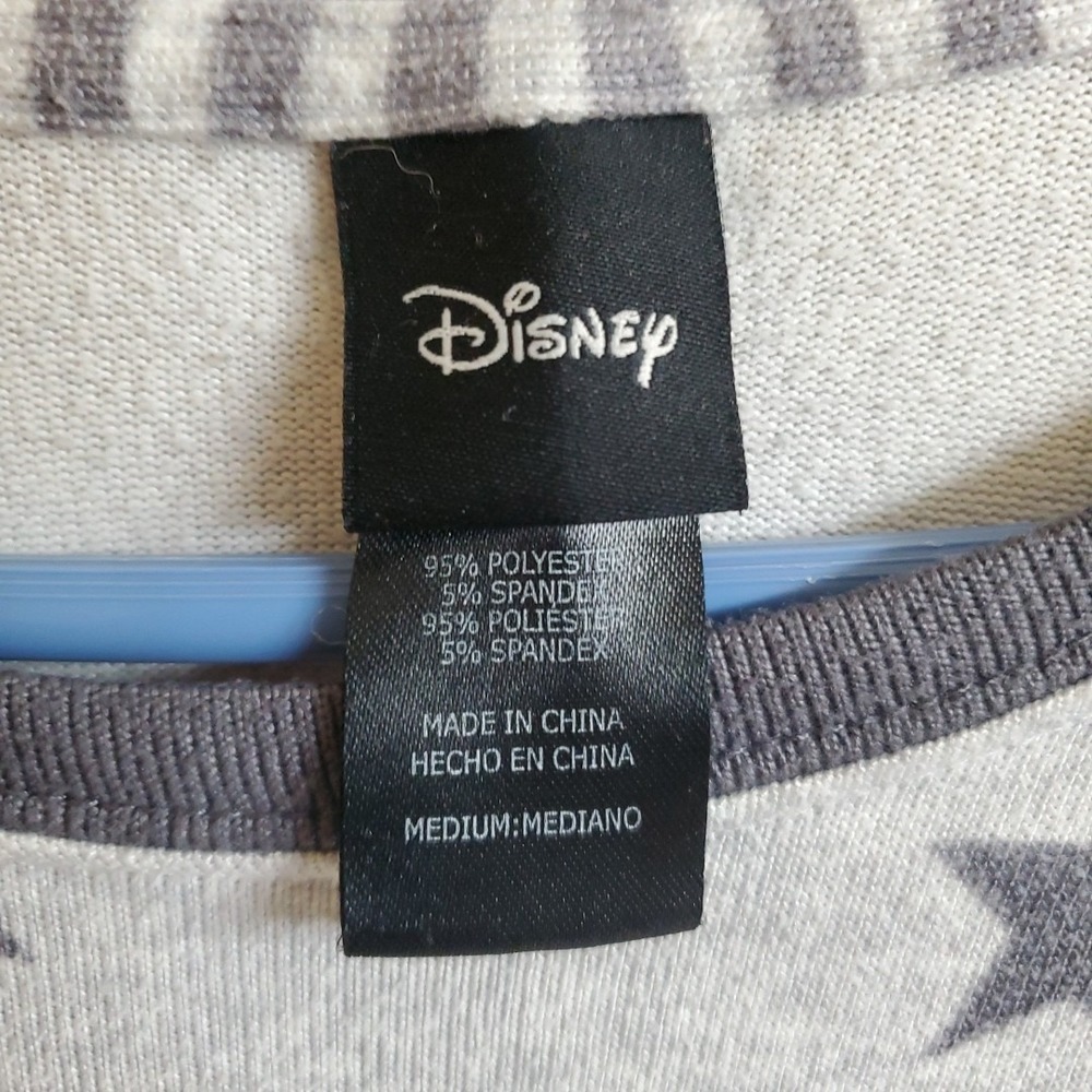 Disney Mickey Mouse Womens Grey 2PC Pajama Set Size M Sleepwear - Picture 4 of 15